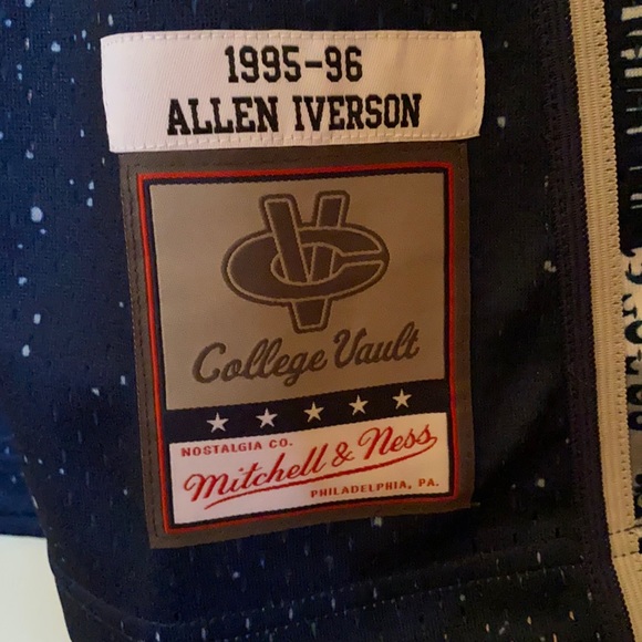 Allen Iverson Georgetown Gradient Mitchell & Ness Swingman Jersey | Size XL & 2X - Picture 4 of 9